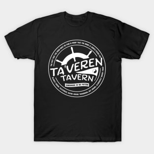 Ta'veren Tavern Logo (white) T-Shirt